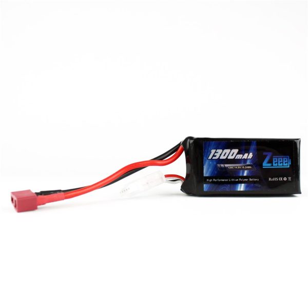 FPV 4S 14.8 Volt 1300 mAh 120C T-Deans Fişli Lipo Pil, Zeee Power - Görsel 2