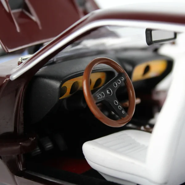 1/18 1969 Shelby GT500 Mustang 2+2 (MCACN) Royal Bordo Diecast Araba Modeli, AutoWorld AMM1290 - Görsel 4