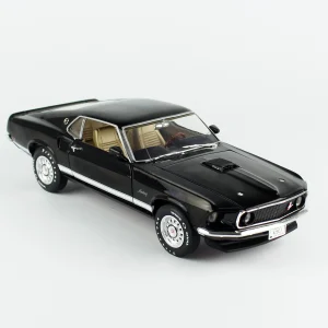 1/18 1969 Mustang GT 2+2 Raven Black Diecast Araba Modeli
