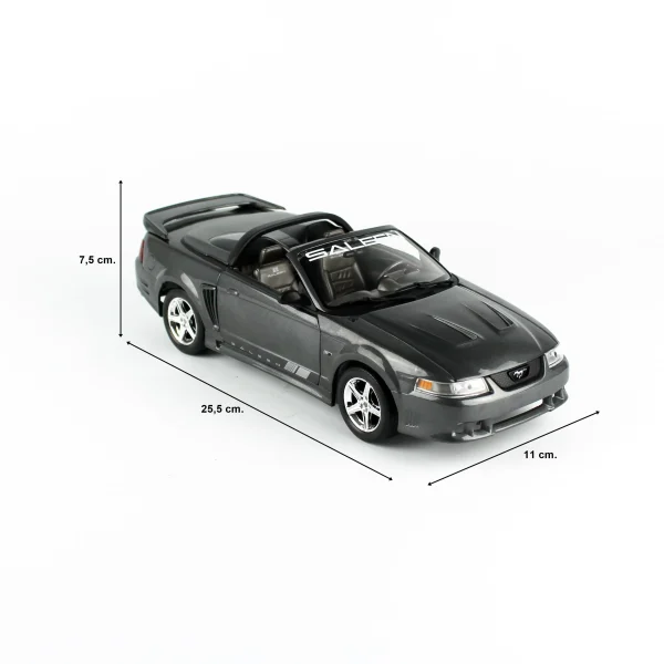 1/18 2003 Mustang Saleen S281 SC Speedster Dark Shadow Gray Diecast Araba Modeli, AutoWorld AMM1306 - Görsel 5