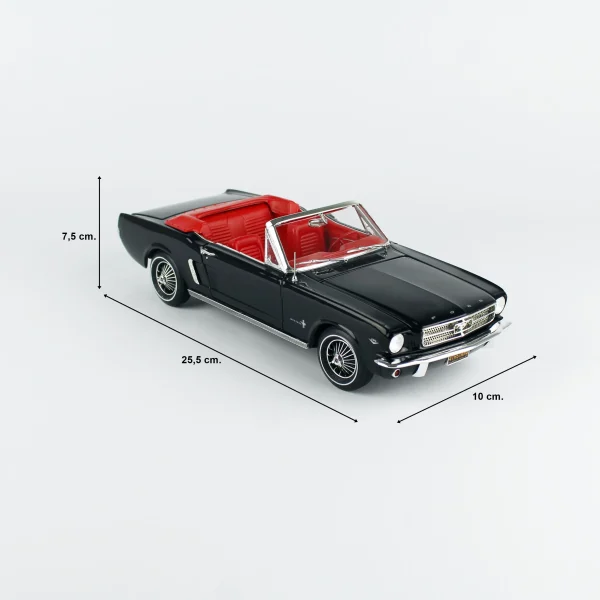 1/18 1964.5 Ford Mustang Convertible Raven Black Diecast Araba Modeli, AutoWorld AMM1312 - Görsel 5