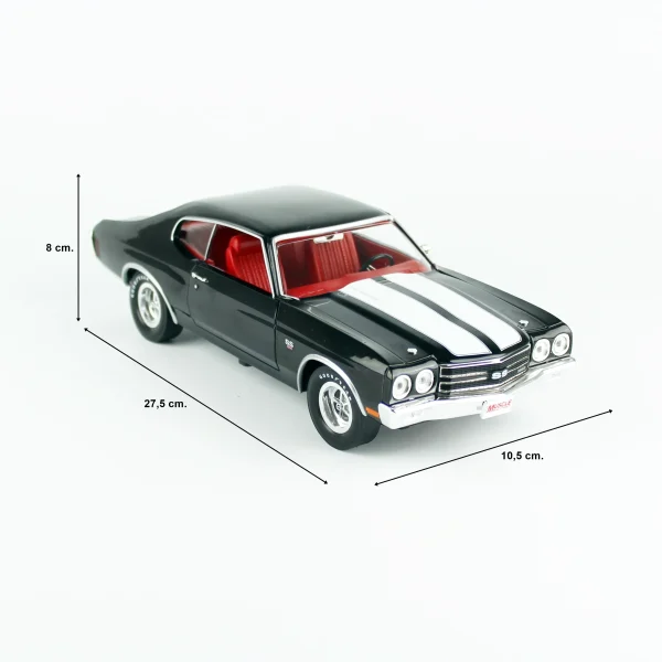 1/18 1970 Chevrolet Chevelle Hardtop (Hemmings Muscle Machines) Diecast Araba modeli, AutoWorld AMM1317 - Görsel 5