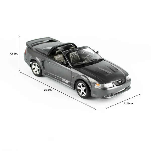 1/18 2003 Mustang Saleen S281 SC Speedster Dark Shadow Gray With Signature Diecast Araba Modeli, AutoWorld AMM1326 - Görsel 4