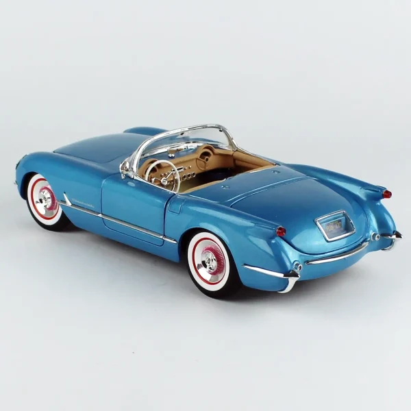 1/18 1954 Chevrolet Corvette Convertible Met.Br.Blue Diecast Araba Modeli, AutoWorld AMM1341 - Görsel 2