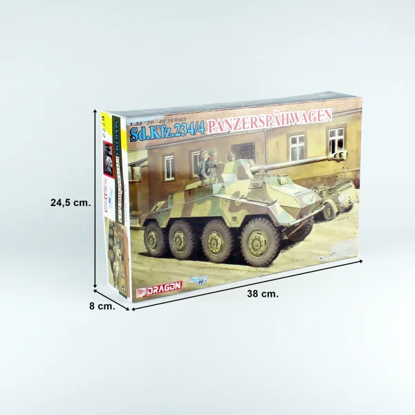 1/35 Sd.Kfz. 234/4 Zırhlı Keşif Aracı Maketi, Dragon 6772 - Görsel 5