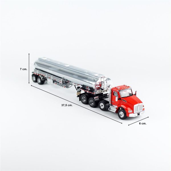 1/50 Kenworth T880S itici akslı diecast çekici ve tanker, Diecast Masters 71102 - Görsel 5