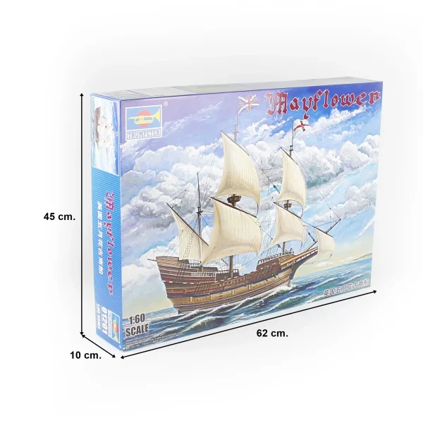 1/60 Mayflower yelkenli gemi maketi, Trumpeter 01201 - Görsel 5