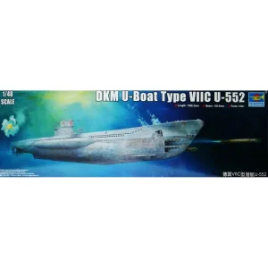 1/48 DKM U-Boat Type VIIC U-552 denizaltı maketi, Trumpeter 06801