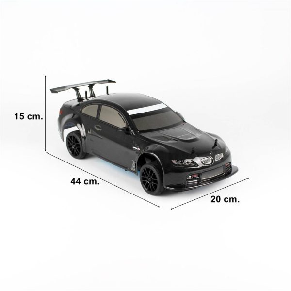 1/10 Siyah Nitrolu Motor Rapida On-Road RC Araba, Himoto 9102B - Görsel 4