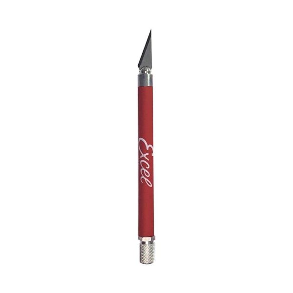 Excel K18 Grip-On Knife Red With Safety Cap