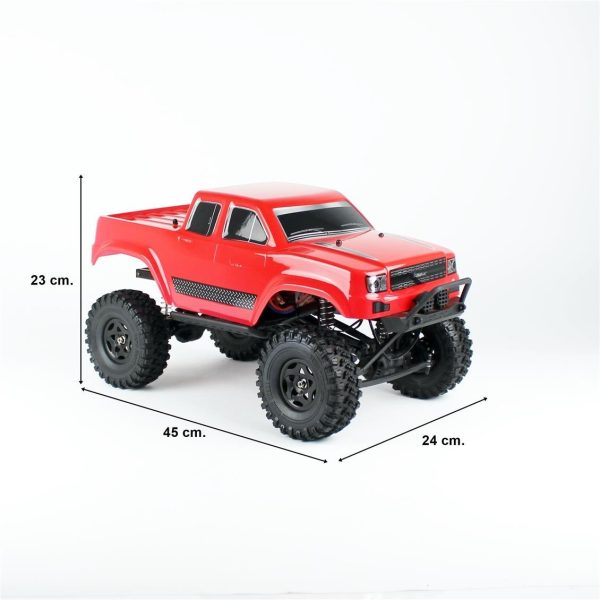 1/10 Kırmızı Fırçalı Motor Off Road Rock Crawler RC Araba, Remo 10275 - Görsel 4