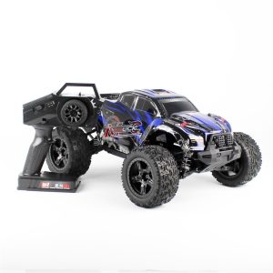 1/10 Mavi Fırçalı Motorlu Off Road Monster Truck RC Araba