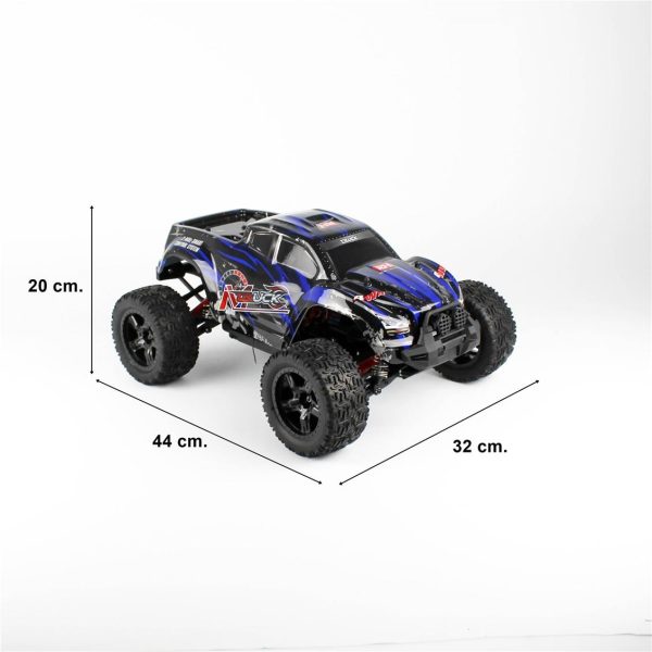 1/10 Mavi Fırçasız Motor Off Road Monster Truck RC Araba, Remo 1035 - Görsel 4