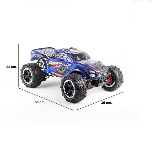 1/8 Mavi Fırçasız Motor Off Road Monster Truck RC Araba, Remo 8037 - Görsel 4