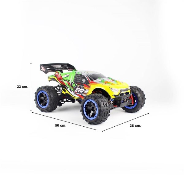 1/8 Yeşil Fırçasız Motor Off Road Truggy Truck RC Araba, Remo 8066 - Görsel 4