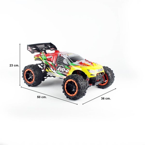 1/8 Kırmızı Fırçasız Motor Off Road Truggy Truck RC Araba, Remo 8066 - Görsel 4