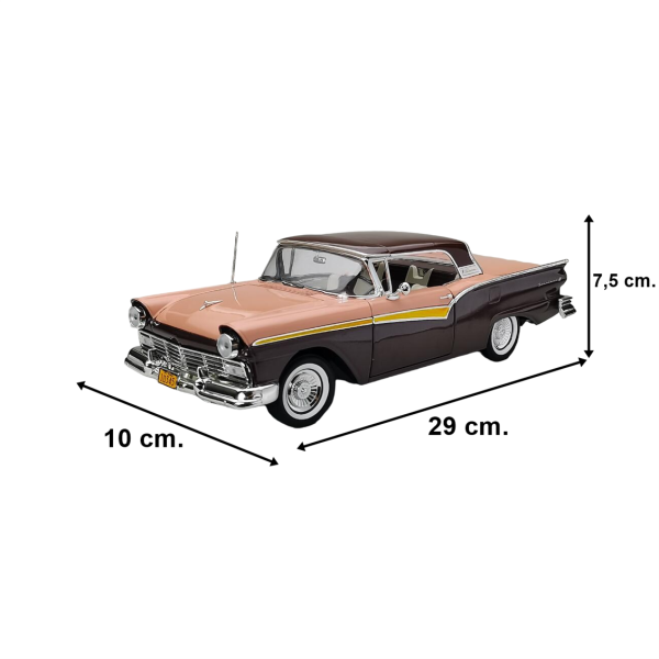 1/18 1957 Ford Fairlane 500 Skyliner Diecast Modeli, Sunstar 1345 - Görsel 5