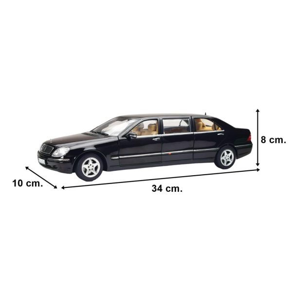 1/18 Mercedes-Benz S-Class Pullman Diecast Araba Modeli, Sunstar 4116 - Görsel 4