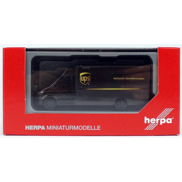 1/87 VW Crafter Kabinli ve UPS Logolu Kargo Küçük Kamyonet Modeli, Herpa 097321 - Görsel 4