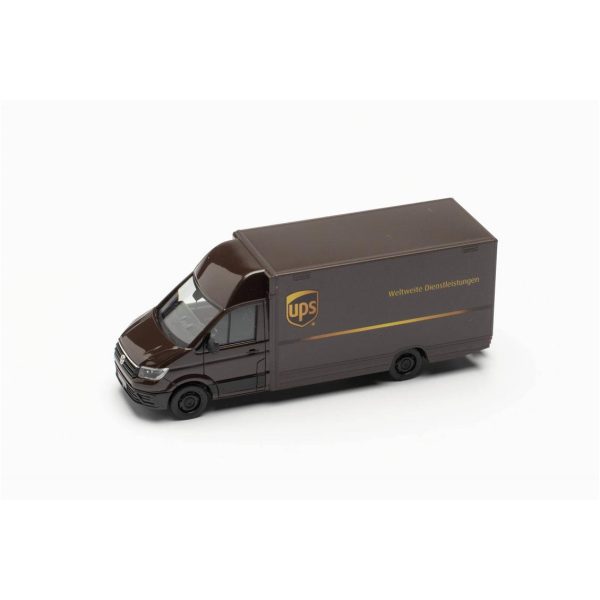 1/87 VW Crafter Kabinli ve UPS Logolu Kargo Küçük Kamyonet Modeli, Herpa 097321 - Görsel 3