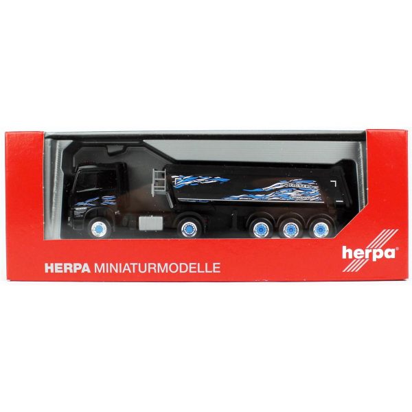 1/87 MB Arocs Classic Space 4x4 Küçük Damperli yarı römork Modeli, Herpa 316774 - Görsel 4
