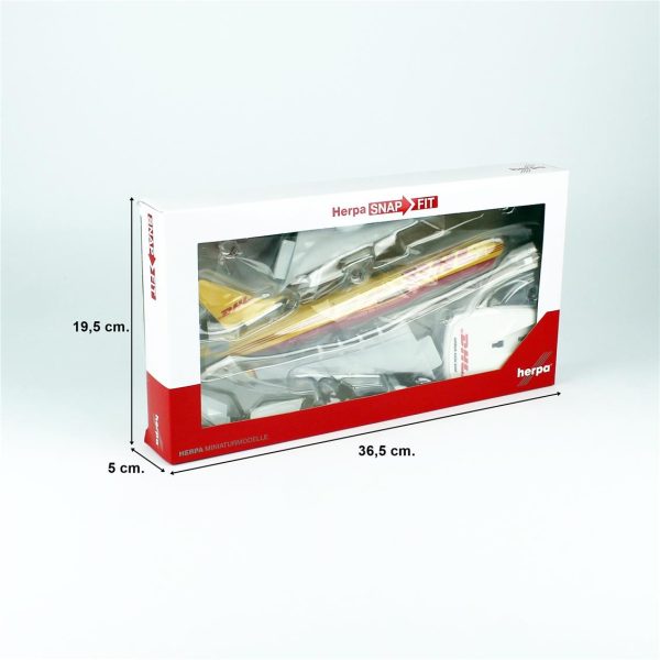 1/87 DHL (European Air Transport) Küçük Airbus A330-200F Modeli, Herpa 614139 - Görsel 5
