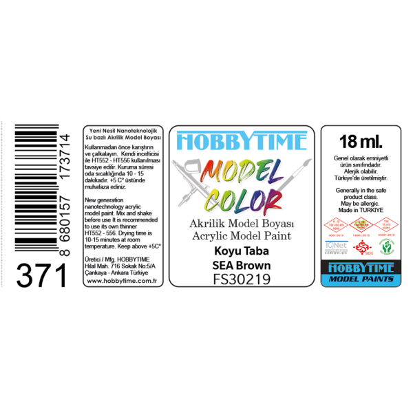 18 ml. FS30219 Koyu Taba (SEA Brown) Akrilik Boya
