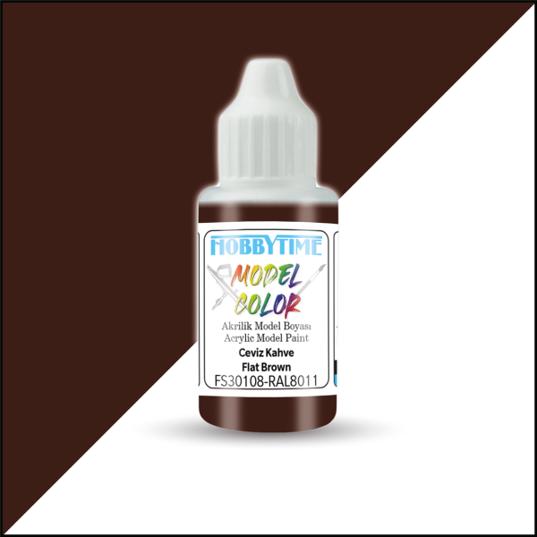 18 ml. FS30108-RAL8011 Ceviz Kahve (Flat Brown) Akrilik Boya