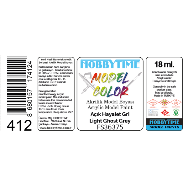 Açık Hayalet Gri (Light Ghost Grey) Akrilik Boya