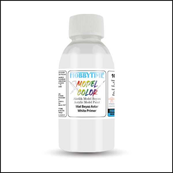 100 ml. Mat Beyaz Astar (White Primer) Akrilik Boya