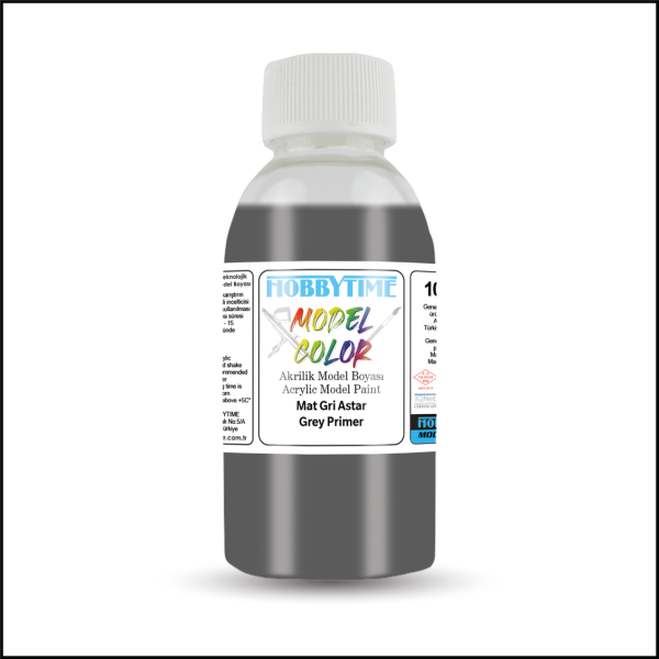 100 ml. Mat Gri Astar (Grey Primer) Akrilik Boya