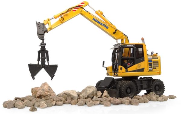 1/50 Komatsu PW148-11 Lastik Tekerli Kovalı Ekskavatör, Universal Hobbies UH8162 - Görsel 2
