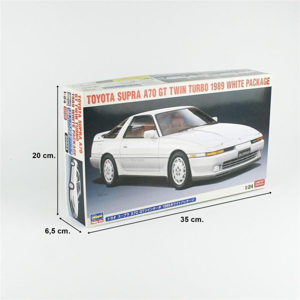 1/24 Toyota Supra A70 GT Twin Turbo 1989 White Package limited edition maketi, Hasegawa 20504 - Görsel 5