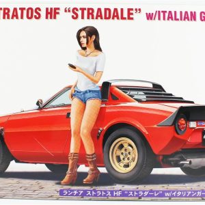 1/24 Lancia Stratos HF (Stradale) ve İtalyan Kız Figürü maketi