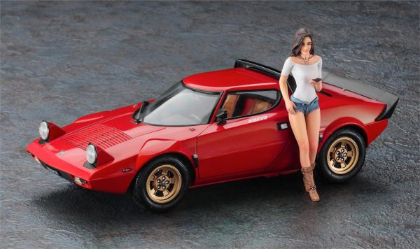 1/24 Lancia Stratos HF (Stradale) ve İtalyan Kız Figürü maketi, Hasegawa 20543 - Görsel 3