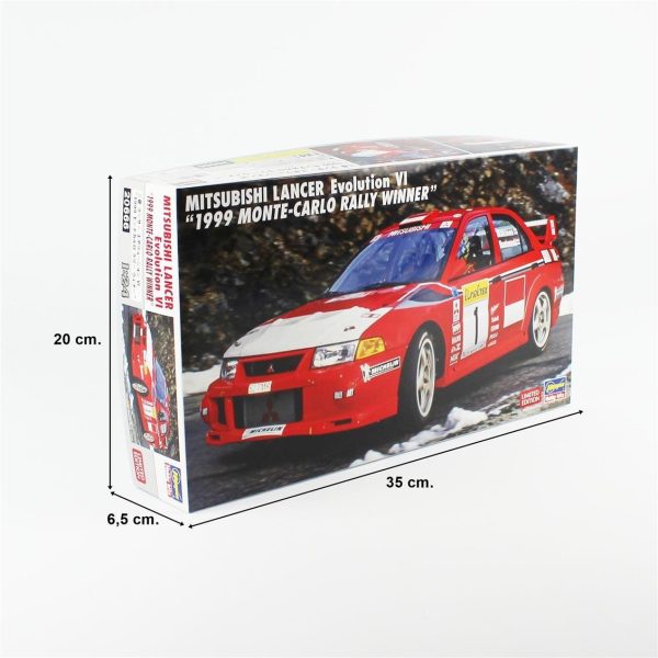1/24 Mitsubishi Lancer Evolution VI (1999 Monte-Carlo Rally winner) maketi, Hasegawa 20666 - Görsel 5