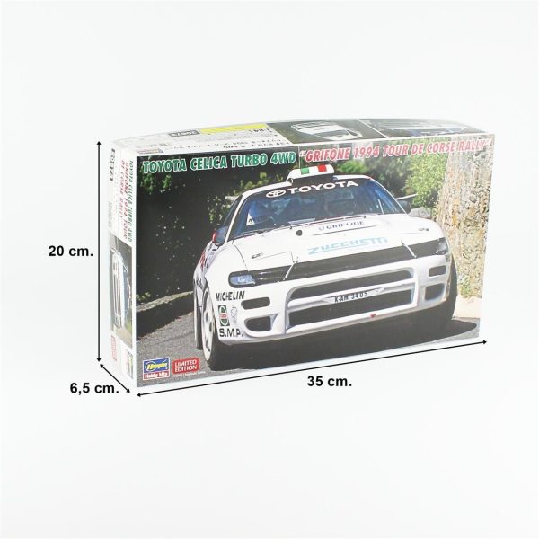 1/24 Toyota Celica Turbo 4WD (Grifone 1994 Tour de Corse Rally) maketi, Hasegawa 20673 - Görsel 5