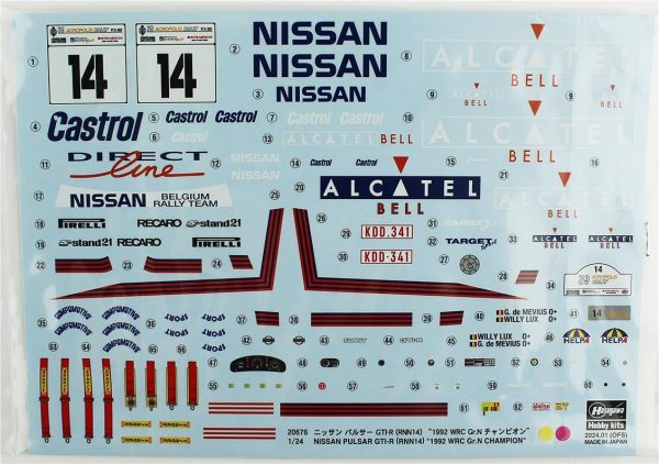 1/24 Nissan Pulsar GTI-R (RNN14) (1992 WRC Gr.N Champion) maketi, Hasegawa 20676 - Görsel 4