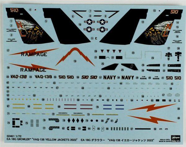 1/72 EA-18G Growler (VAQ-138 Yellow Jackets 2022) limited edition maketi, Hasegawa 2461 - Görsel 4