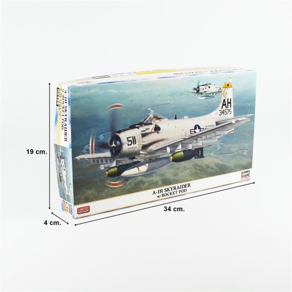 1/72 A-1H Skyraider w/ Rocket pod limited edition maketi, Hasegawa 2466 - Görsel 5