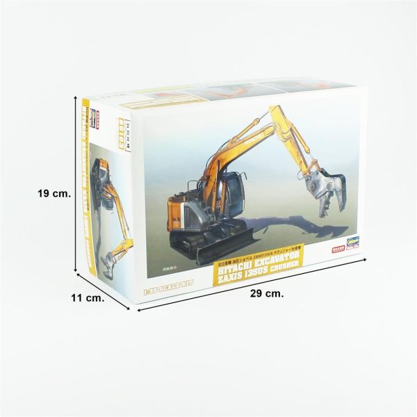 1/35 Hitachi Excavator Zaxis 135US Crusher maketi, Hasegawa 66103 - Görsel 5