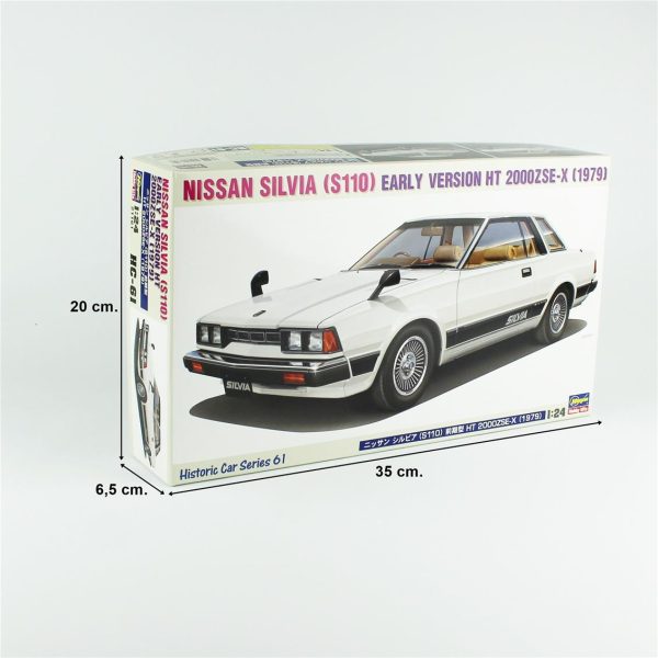 1/24 Nissan Silvia (S110) Early Version HT 2000ZSE-X (1979) maketi, Hasegawa HC61 21161 - Görsel 5
