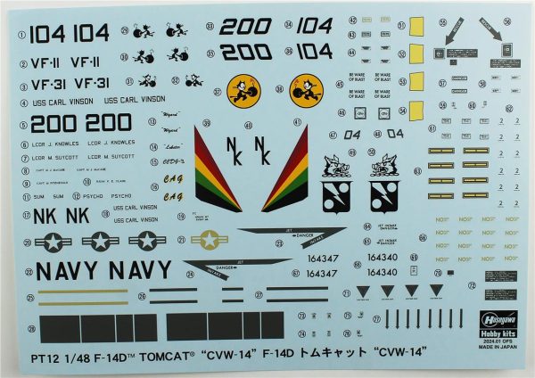 1/48 F-14D Tomcat (CVW-14) maketi, Hasegawa PT12 7212 - Görsel 4