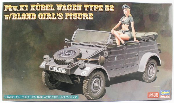 1/24 Pkw.K1 Kübelwagen Type 82 w/Blond Girl's Figure maketi