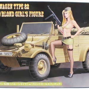 1/24 Pkw.K1 Kübelwagen Type 82 (Balloon Tire) w/Blonde Girl's Figure maketi
