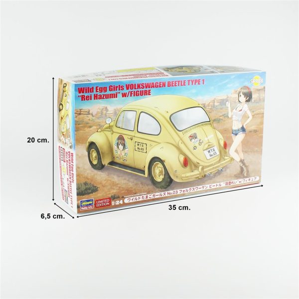 1/24 Volkswagen Beetle Type 1 (Rei Hazumi) Wild Egg Girls No.03  w/Figure maketi, Hasegawa SP488 52288 - Görsel 5