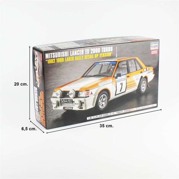 1/24 Mitsubishi Lancer EX 2000 Turbo (1982 1000 Lakes Rally Detail Up Version) maketi, Hasegawa SP585 52745 - Görsel 5