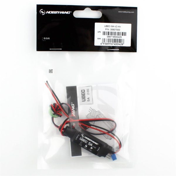 Hobbywing 30607000, UBEC 5 Amper V2-Air 2-8S LiPo - Görsel 4