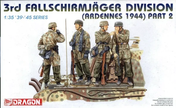 Dragon 6143, 1/35 3.Paraşütcü Timi (Ardennes 1944) Part2 Figür Maketi