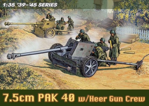 Dragon 6249, 1/35 7.5cm PaK 40 Çekli Topu ve Mürettebatı Maketi